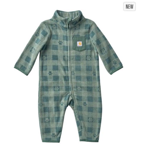 Kids' Long Sleeve Zip-Front Microfleece Printed Coverall (Baby) | Carhartt