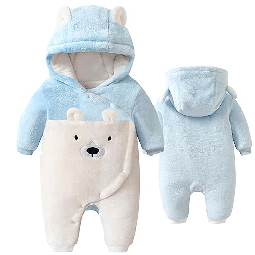 flower frail Newborn Baby Winter Snowsuit Bear Romper Warm Hooded Jumpsuit Onesie Infant Coat Outwear for Boy Girl 0-18M