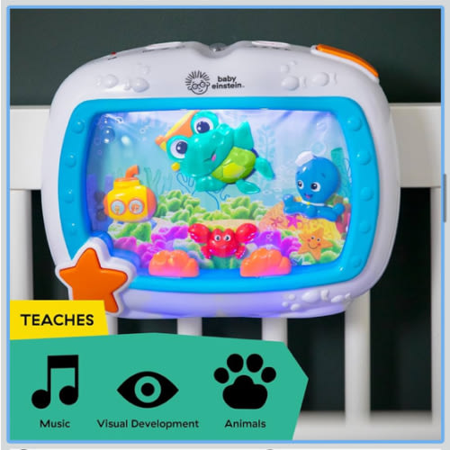 Baby Einstein Sea Dreams Soother Musical Crib Toy and Sound Machine, Newborn and up