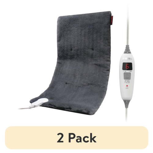 (2 pack) FitRx Recovery Heat Heating Pad, Electric Heating Pad for Back Pain Relief, 12 x 24in.