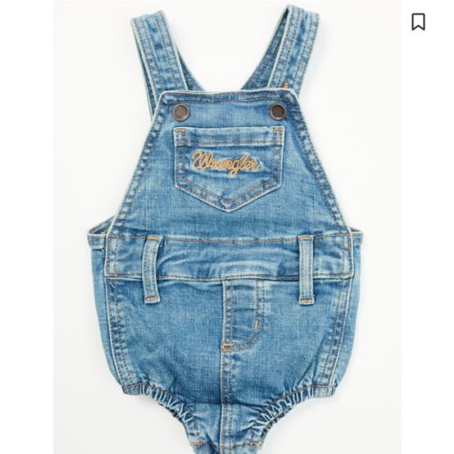 Wrangler Infant Boys' Denim Overall Onesie