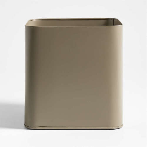 Outline Clay Brown Metal Storage Bin with Handles