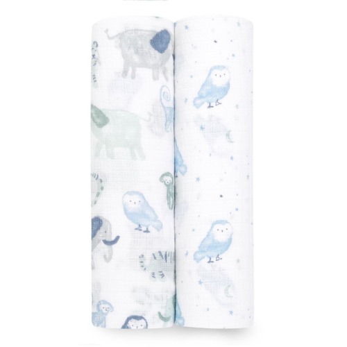 Time To Dream Print Muslin Swaddle 2pk | aden + anais