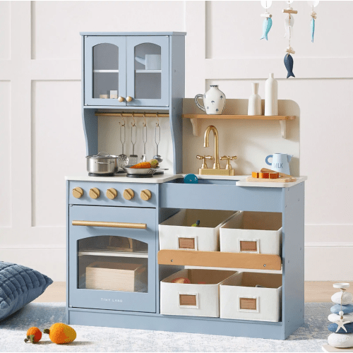 Tiny Land® Pretend Play Kitchen for Kids - Serenity Wooden Kitchen