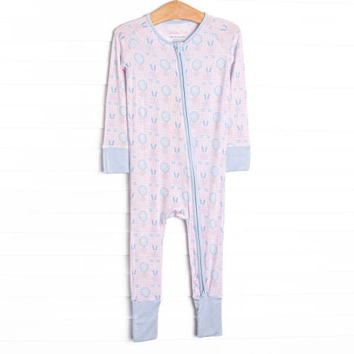 Golfing in Gingham Bamboo Zippy Pajama, Pink – Stitchy Fish