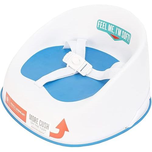 Prince Lionheart Baby Booster Squish Seat for Dining Table, Soft Seat with 3-Point Harness and Dual-Strap System for Toddler