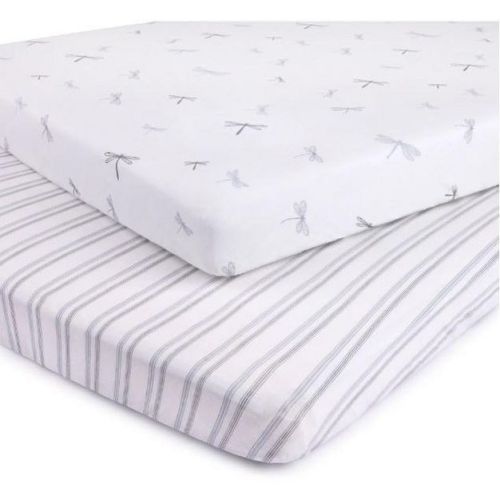 Ely's & Co. Baby Fitted Pack n Play - Mini Crib Sheet 100% Combed Jersey Cotton Blue for Baby Boy 2 Pack