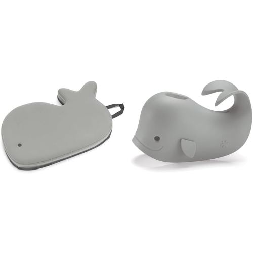 Skip Hop Moby Bath Kneeler and Spout Cover, Grey