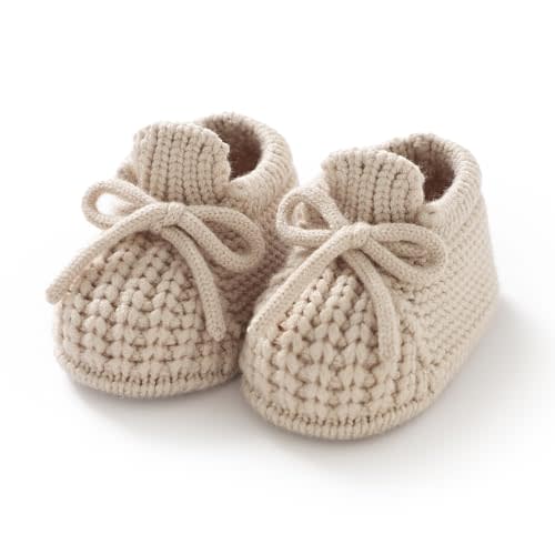 DovFanny Baby Booties Newborn Baby First Shoes Cozy Warm Knit Soft Booties for Toddler Infant Boy Girl