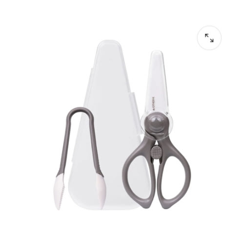 MOTHER-K Portable Ceramic Scissors with Tong Set