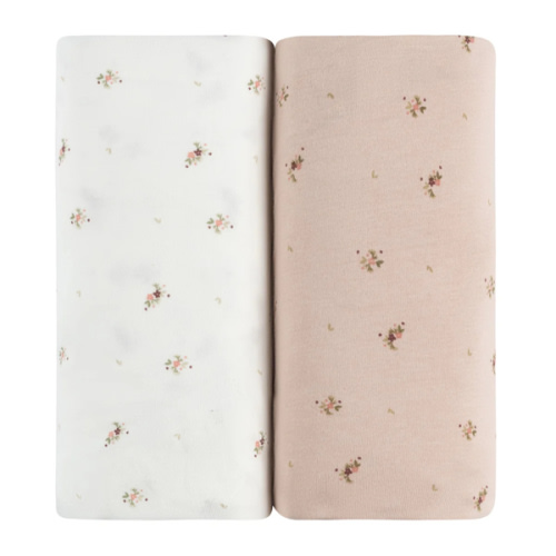 Pink Floral Fitted Crib Sheet Set with breathable comfort – Ely's & Co.