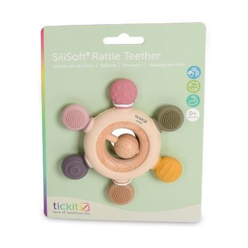 TickiT® SiliSoft® Rattle Teether, Earth