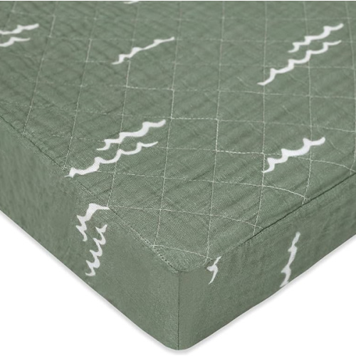 Babyletto Quilted Changing Pad Cover in GOTS Certified Organic Muslin Cotton