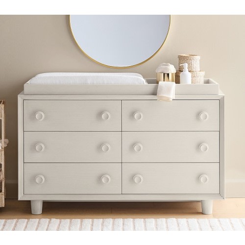 west elm x pbk Vivienne 6-Drawer Nursery Dresser & Topper Set (56w x 18d")