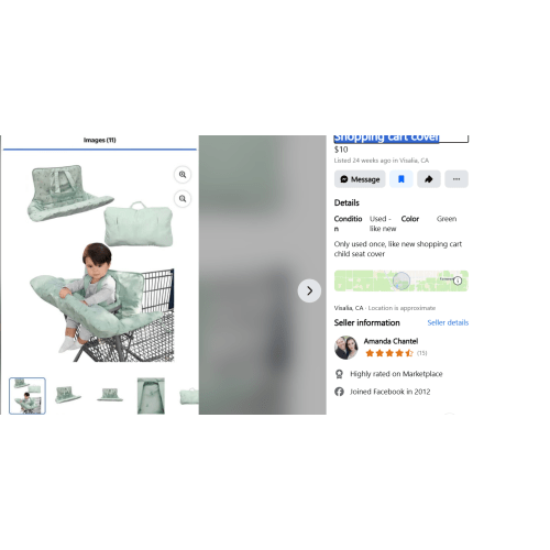Shopping cart cover