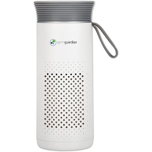 GermGuardian Portable Allergen Air Purifier for Small Spaces with USB Cable, Captures Dust, Pollens, Mold Spores, UV-C Light Helps Reduce Germs, 7” White, AC085