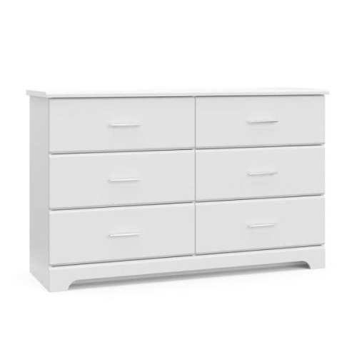 Brookside 6-Drawer White Dresser