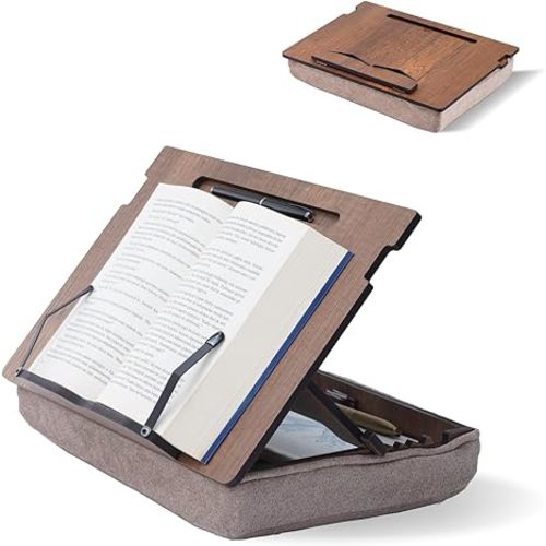 Book Stand for Reading in Bed with Storage – Book Holders for Reading Hands Free, Bed Book Holder and Book Display Stand, Perfect Book Stands for Reading, Study, Bed or Desk Use