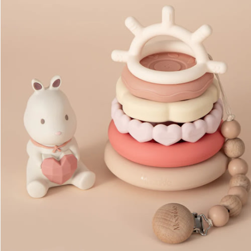 Bunny Stacking Teething Rings