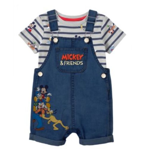 Baby Boys' Mickey Mouse & Friends T-Shirt and Shortall, 2-Piece Set