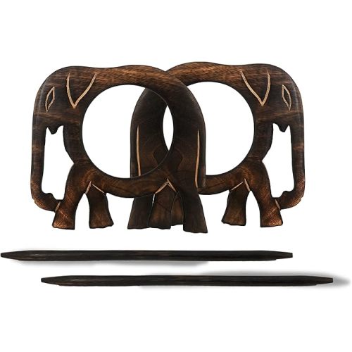Beautiful Curtain Tiebacks, Antique Wooden Curtain Hook, Handmade Wooden Elephant Rustic Decorative Curtain Holdbacks, Modern Drapery Tiebacks, Set of 2
