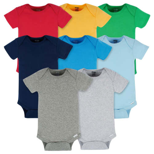 8-Pack Baby Neutral Classic Rainbow Short Sleeve Onesies® Bodysuits – Gerber Childrenswear