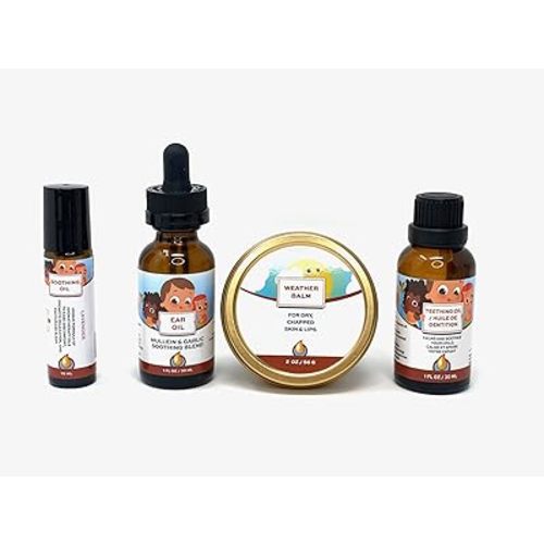 Punkin Butt Teething Comfort Pack - Teething Oil, Ear Oil, Lavender Soothing Oil, and Weather Balm