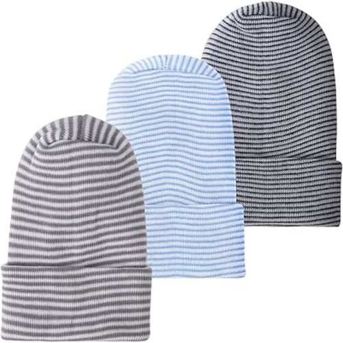Newborn Baby Girl Hats Soft No Scratch Cotton Toddler Infant Beanie Caps Newborn Hospital Hat for Boy Girl 0-6 Months