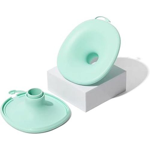 Motif Medical Aura Glow Breast Pump Flange – Comfortable Breast Pump Flanges for Better Milk Flow & Pumping Ease - Ideal Breast Pump Flange Insert for Breastfeeding Moms (2 Shields, 27mm)