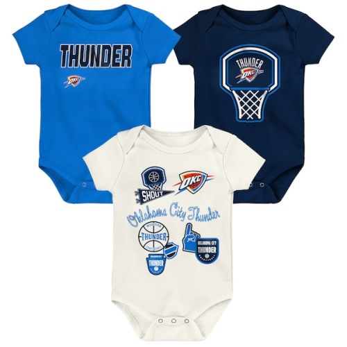 Oklahoma City Thunder Outerstuff Newborn Three-Pack Littlest Player Bodysuit Set