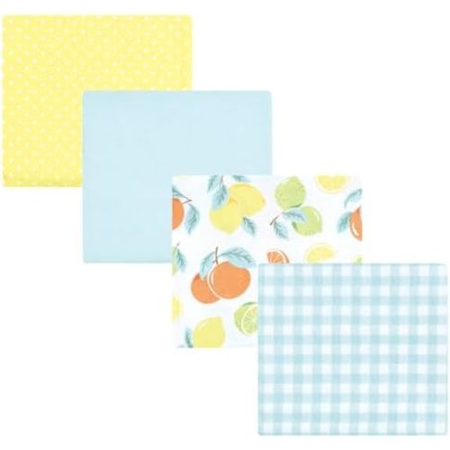 Luvable Friends Little Treasure Flannel Receiving Blankets 4pk