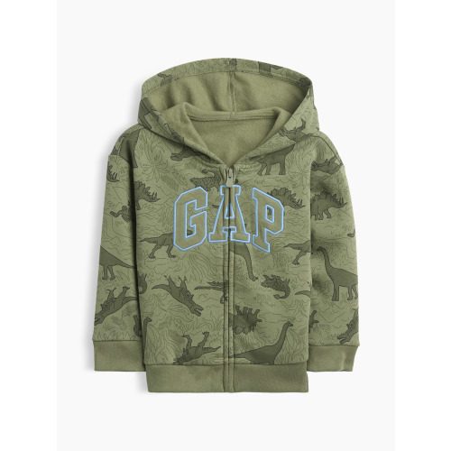 babyGap Relaxed Print Logo Zip Hoodie