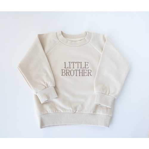 Embroidered Little Brother Sweatshirt: Baby Announcement Gift