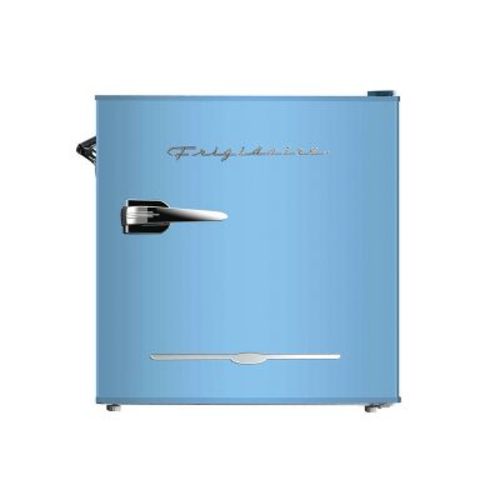Frigidaire 1.6 cu ft Compact Retro Fridge with Freezer, Built-in Bottle Opener Blue