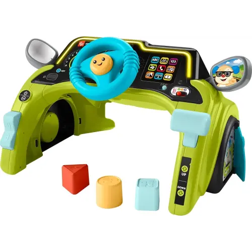 Fisher-Price Baby & Toddler Learning Toy Laugh & Learn Sit & Steer Driver Car Activity Center with Smart Stages for Ages 6+ Months
