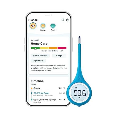 Kinsa QuickCare Smart Digital Thermometer - Medical Termometro FDA Cleared