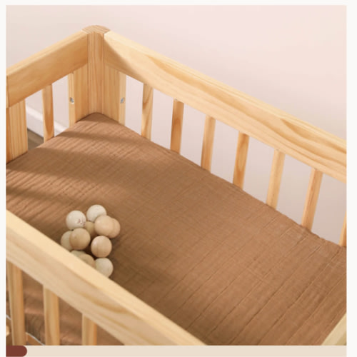 Babyletto All-Stages Bassinet Sheet in GOTS Certified Organic Muslin Cotton