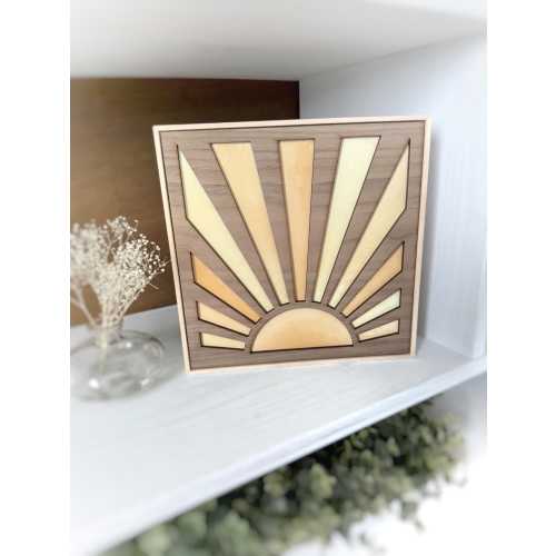 Boho Sun Wall Art, Minimalist Wall Art, Wood Wall Art, Sun Decor, Above Bed Decor, Boho Wall Art, Sunshine Wall Art, Beach Decor, Sunrise