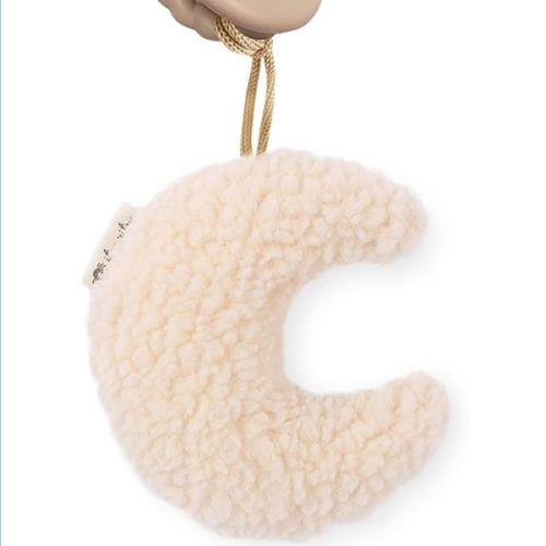 Itzy Ritzy Pacifier and Lovey Set; Detachable Plush Moon and Coordinating Toast Silicone Pacifier; Ideal for Ages 0 Months and Up, Moon