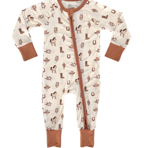 Yeehaw Cowboy Zipper Romper – In My Jammers