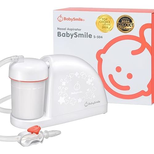 BabySmile – Baby Nasal Aspirator for S-504 Models | BPA-Free Electric Nose Cleaner for Mucus, Snot & Boogers | Simple Controls & Easy-to-Clean Parts | Infant & Toddler Nose Care