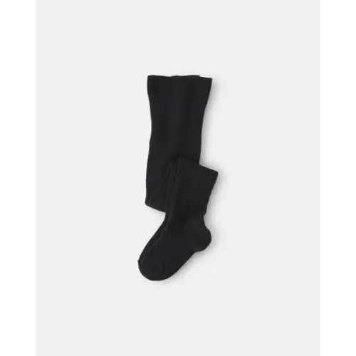 Baby Girl Ribbed Tights - Black | Carter's