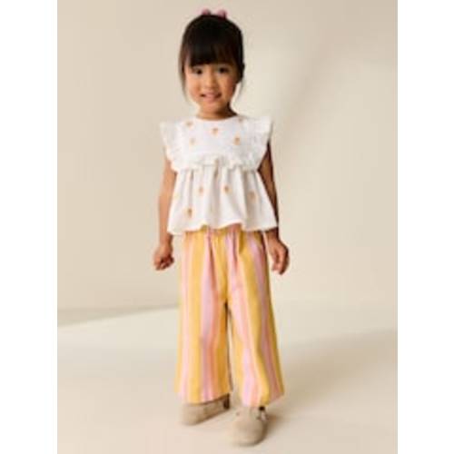 Buy Peach Pink Embroidered Blouse And Trousers Co-ord Set (3mths-8yrs) from Next USA