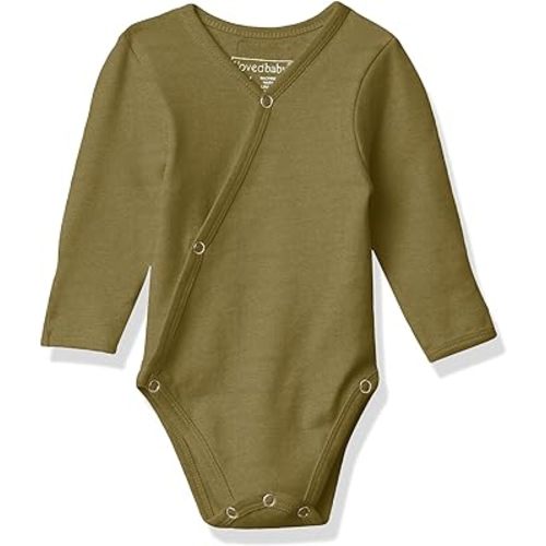 L'ovedbaby unisex-baby Organic Cotton Baby Kimono Bodysuit