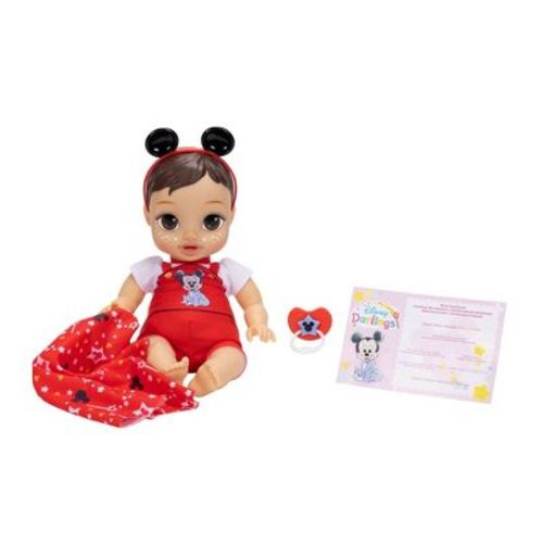 Disney Darlings Snuggly Stars Doll Mickey Brunette Hair Brown Eyes