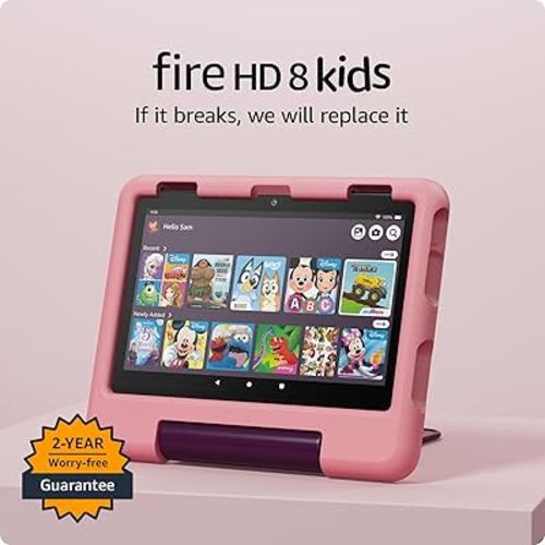 Amazon Fire HD 8 Kids tablet (newest model), ages 3-7. With bright 8" HD screen. Includes ad-free and exclusive content, parental controls and 13-hr battery, 32GB, Disney Princess