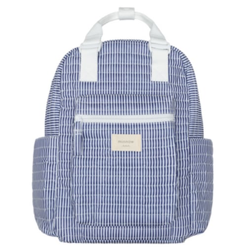 navy stripe coated backpack | minnow swim