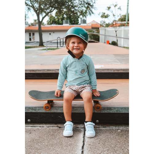 Blue Logo No Bad Days Little Surfer Dude Long Sleeve Tee