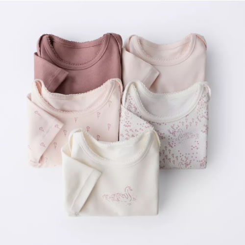 FIVE-PACK OF SWAN BODYSUITS - Pink | ZARA United States
