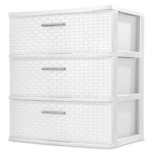 Sterilite, 3 Drawer Wide Weave Tower